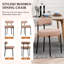 Ensemble de 6 chaises de salle à manger rembourrées avec pieds en métal noir Boucle-459888614