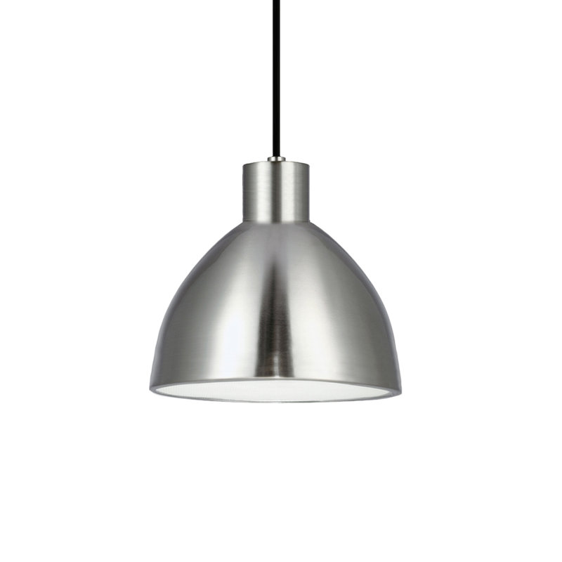 Kara 8'' Brushed Nickel Bowl Pendant with Integrated LED