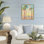 Cadre flottant Beachside Palms Abstraction, design par Amelia Noyes
