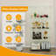 Vitrine à 4 niveaux Roomfitter, éclairage DEL, portes doubles et tablettes fixes pour objets de collection, noir
