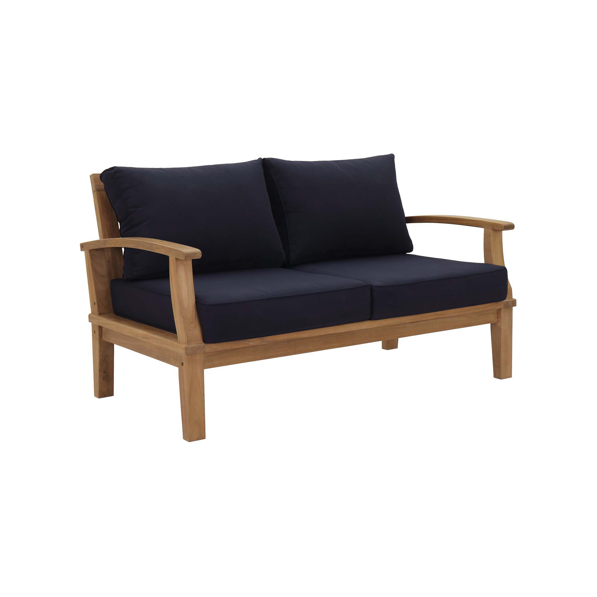 Marina 3-piece Outdoor Patio Teak Sofa Set, Black