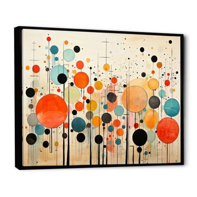 «Green Green Beige Mid Century Abstract Retro I», art abstrait Mid-Century