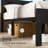 Upholstered Bed Frame With LED Lights, 2 Tier Storage Headboard and Charging Station-1303396844-1275432147-1285124558