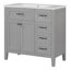 Meuble-lavabo noir 38 po-431466723