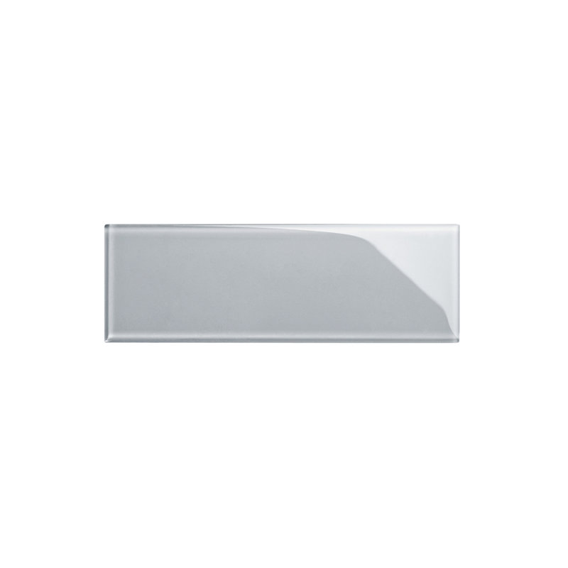 Glass Subway 4" x 12" Wall Tile, True Gray
