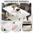 62.99" Modern Artificial Stone White Curved Edge Black Metal Leg Dining Table-Can Accommodate 6 People(Dining Table Only)-811044194-811044195