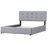 Upholstered Queen Platform Bed With 4 Drawers And Classic Headboard - Gray No Box Spring Attractive Button- In Size Strong Chic Design-124868296