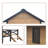 Delaiah Farmhouse Dog House With An Openable Waterproof Asphalt Roof And Fenced Porch
