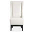 Fauteuil d'appoint à dossier haut d'inspiration rétro avec similicuir confortable et pieds en bois massif-1499339829