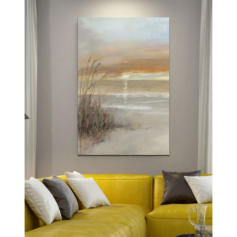 « malibu coucher de soleil », H 36 po x l 24 po x P 1,5 po, Toile tendue