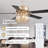 52" Indoor Crystal Ceiling Fan Fandelier With Lights And Remote Control-322905619