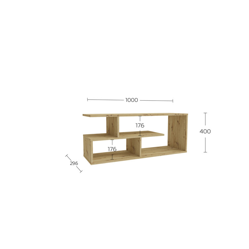 Tv Shelving Unit Eden 100, Oak Wood