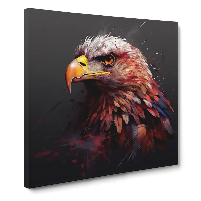 Eagle Conceptual Art - Wrapped Canvas, 35cm H x 35cm W x 3cm D
