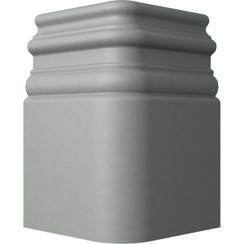 Gray Polyurethane Hillsborough Baseboard Moulding Outside Corner