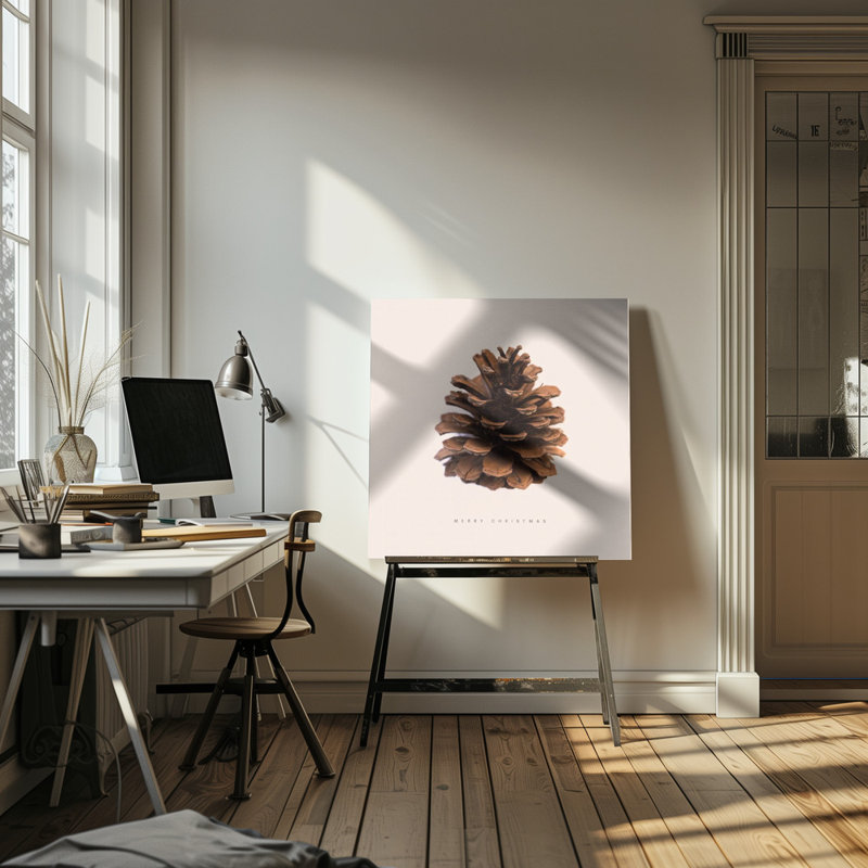 "Merry Christmas1", art mural sur toile tendue, H 30 po x l 30 po