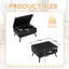 Banc de rangement de table basse Mid-Century moderne, multifonctionnel pour salon et entrée-1069832901