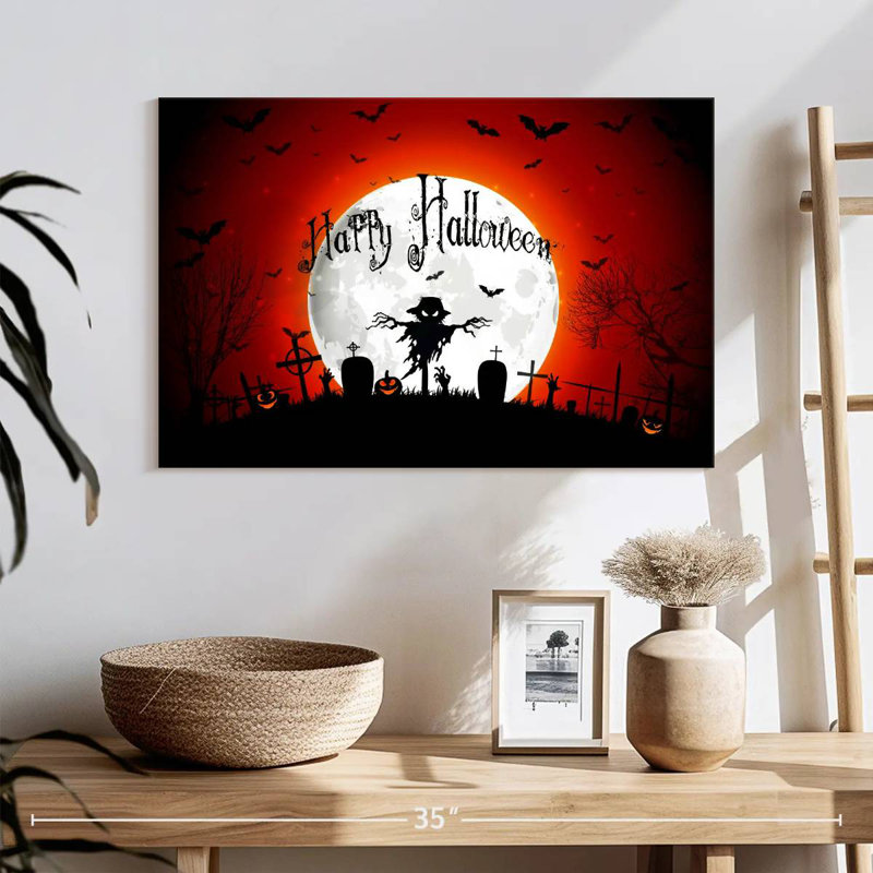 Joyeux Halloween à Lelend, H 16 po x l 24 po