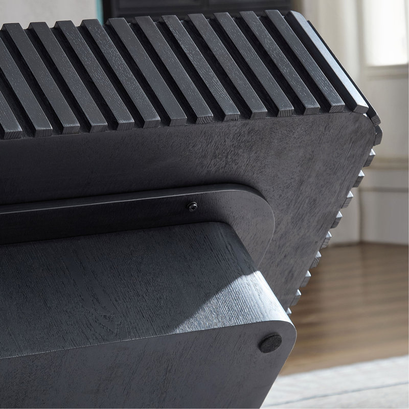 Table basse carrée moderne 31,5 pouces Handcraft, Noir