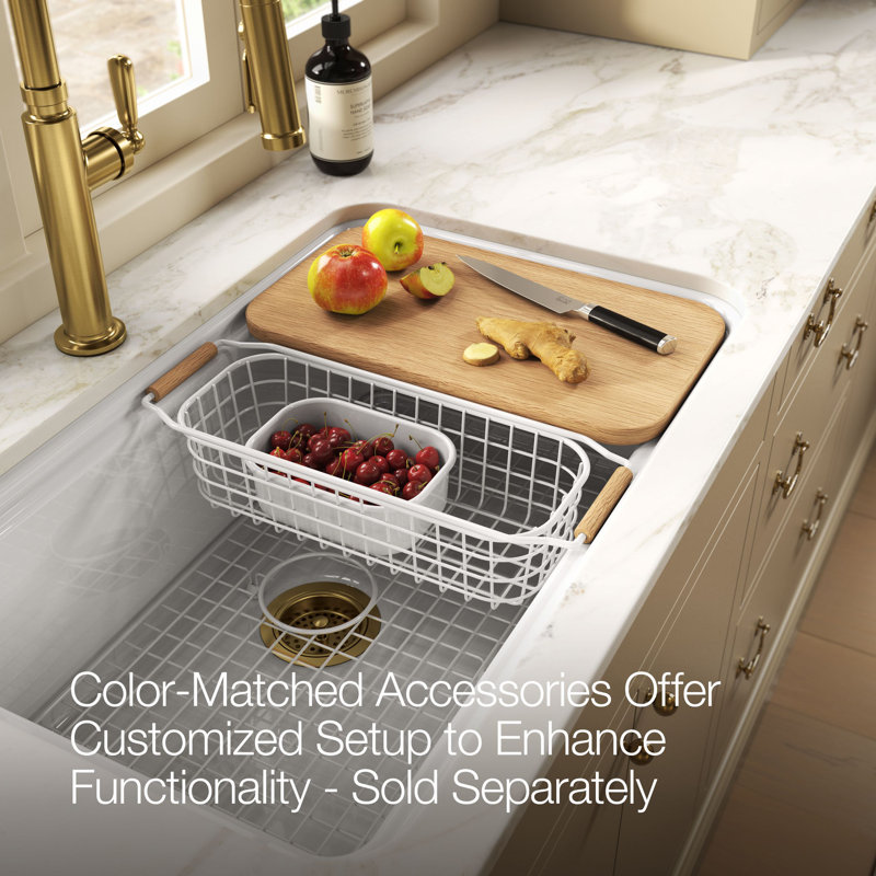 Audrine30" Undermount Single-Bowl Kitchen Sink, White