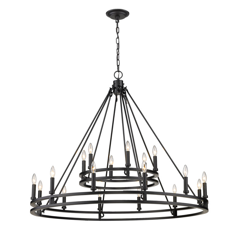 Henricks 18 - Light Dimmable Tiered Chandelier