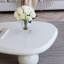 Table basse d'appoint en bois à 3 pieds, de conception moderne pour le salon, blanc crème, facile à assembler