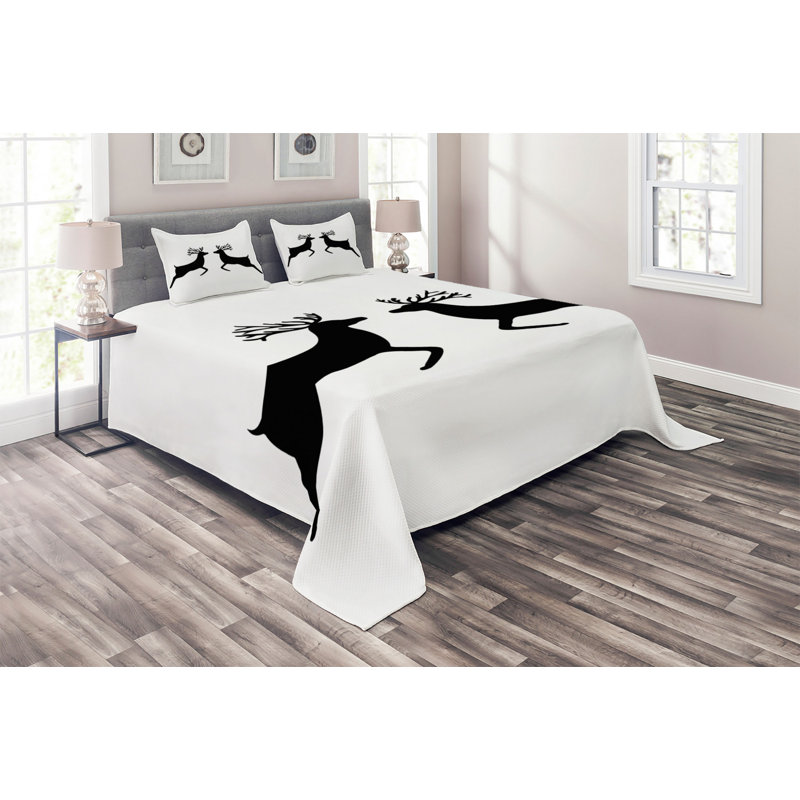 Rustic Polyester Coverlet, Queen Bedspread + 2 Shams