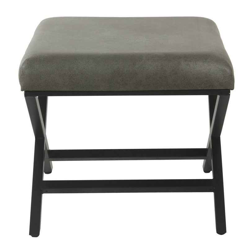 Repose-pieds standard carré de 20 po Priscilla, Gris