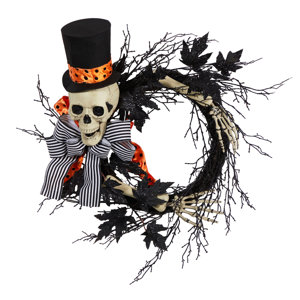 Dapper Skeleton 26" Wreath