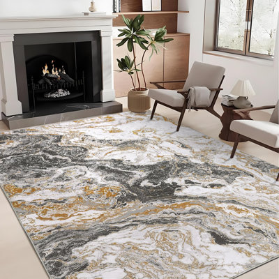 Abstract Machine Tufted Area Rug