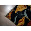 Tapis art nouveau contemporain en laine noir noué à la main