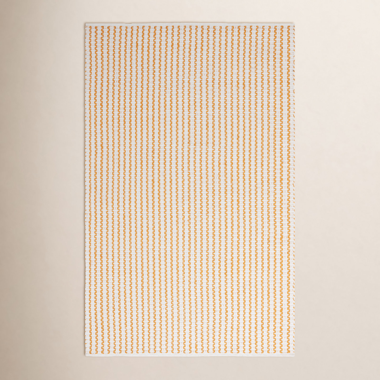 Hand-Woven Chevron Cotton Rug, Rectangle 3' x 5'