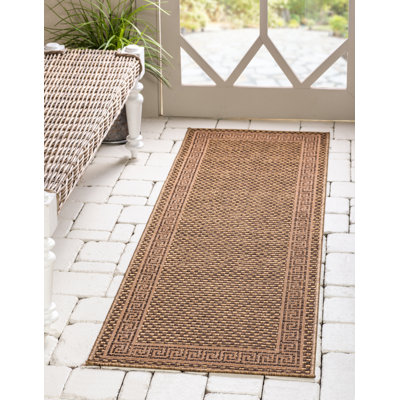 Tapis d'intérieur / extérieur brun Flint