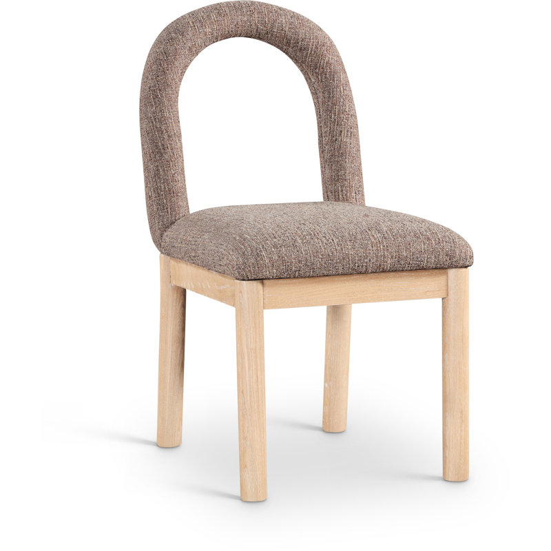 Chaise Macleod, Naturel, Tissu texturé en lin brun