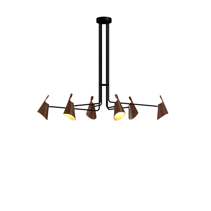 Chandelier, Imbuia, 43.11" H x 39.76" W x 25.79" D, 4