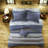 Complete Twin Xl Polyester Bedding Sets, Modern Blue Grey Bedroom Home