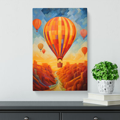 Hot Air Balloon Abstract No.2 - Wrapped Canvas