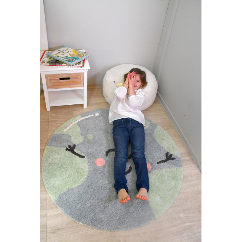 Washable Round Rug Big Big World