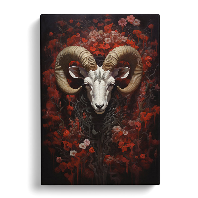 Aries Zodiac Realism No.2 - Wrapped Canvas, 76cm H x 50cm W x 3cm D