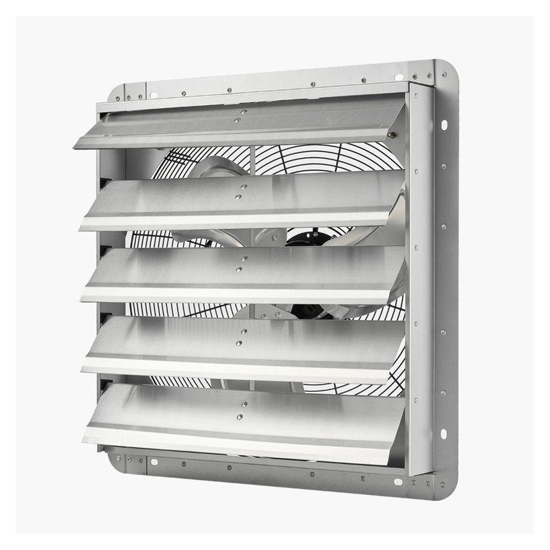 Ventilateur d'extraction robuste de 20 pouces, système de ventilation mural pour grenier avec débit d'air de 3000 pi³ / min, moteur à courant alternatif et persiennes automatiques pour le garage, la remise et la serre
