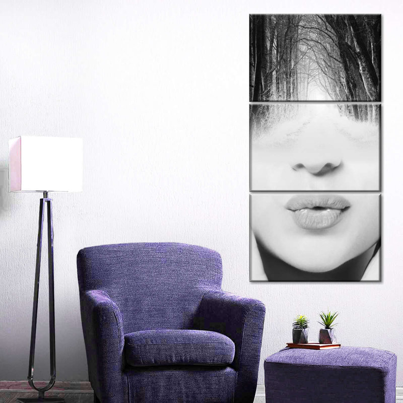 "Portrait d'une femme", H 27 po x l 12 po x P 1,25 po