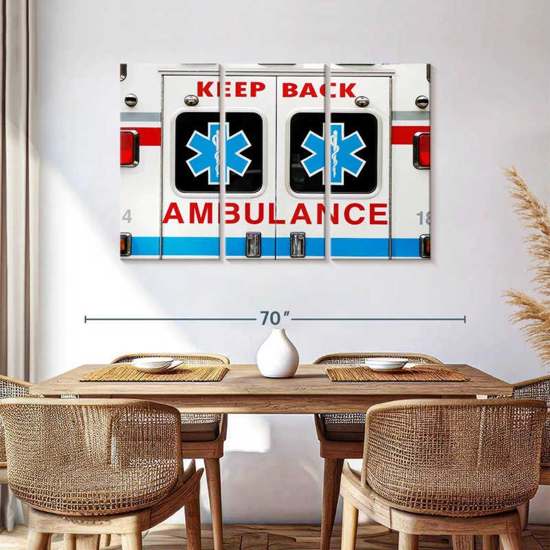 Panneau d'avertissement d'ambulance
