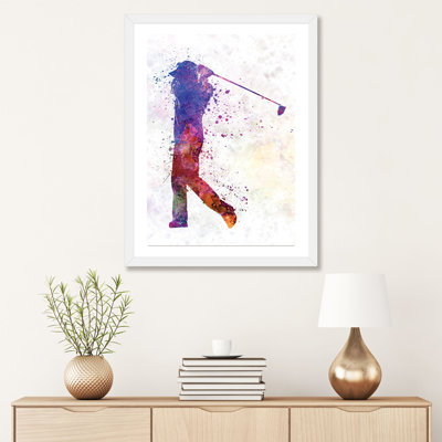 «Golfeur Swing Silhouette» par Paul Rommer - impression d'art graphique