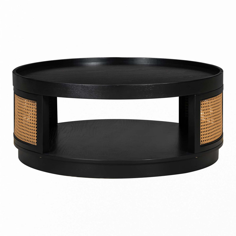 Table basse 36,8 po Mid-Century, Noir