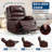360° Swivel Rocking Recliner Chair with PU Leather, Cup Holder & Side Pocket, Deep Seat Oversized Single Sofa for Living Room, Nursery-2145072553