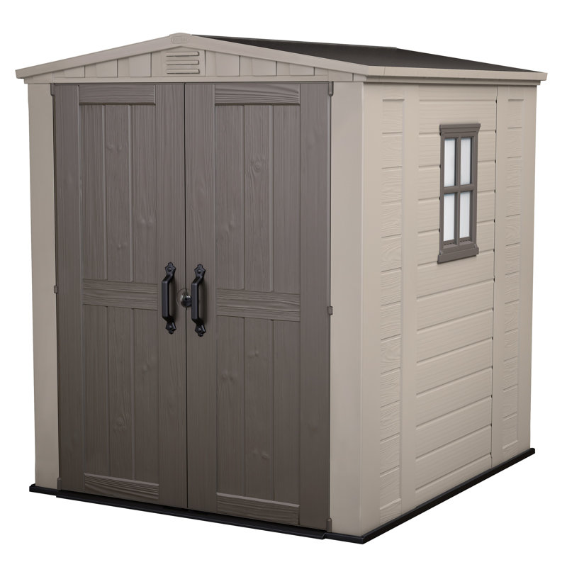 Keter Factor 6 ft. W x 6 ft. D Apex Outdoor Garden Shed