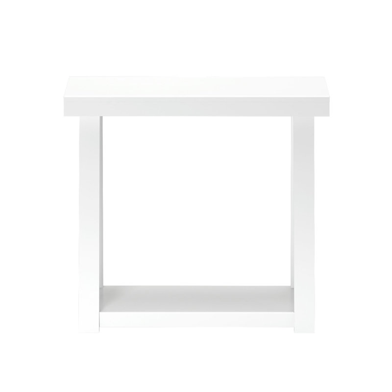 Beckett Solid Wood Console Table with Shelf, 32" H x 36" W x 12" D, White