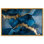 "Dark Blue Texture with Golden Touch III", art mural bleu par 