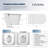 Yecla Elongated  Smart Bidet Toilet with LED screen display,Built in Tank,ADA Chair Height, Heated Seat, Dryer & Foot/Remote Flush,Dual remote control