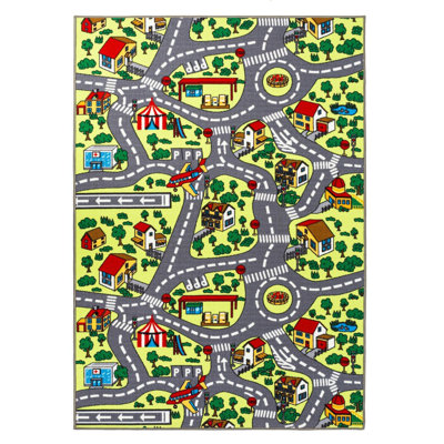 Walraven Rectangle Machine Woven / Power Loomed Polyester Rug