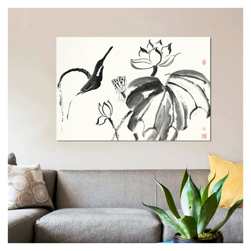 « lotus study i », impression sur toile, H 8 po x l 12 po x P 0,75 po